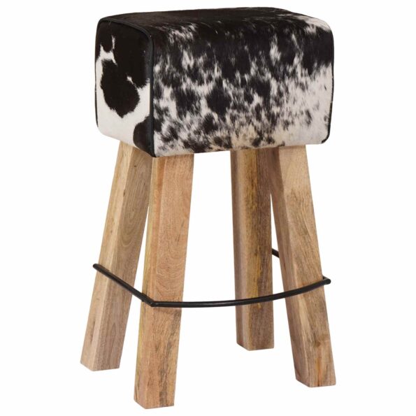 vidaXL Barová stolička 2 ks Čierna a biela 44 x 33 x 74 cm – Obrázok 5