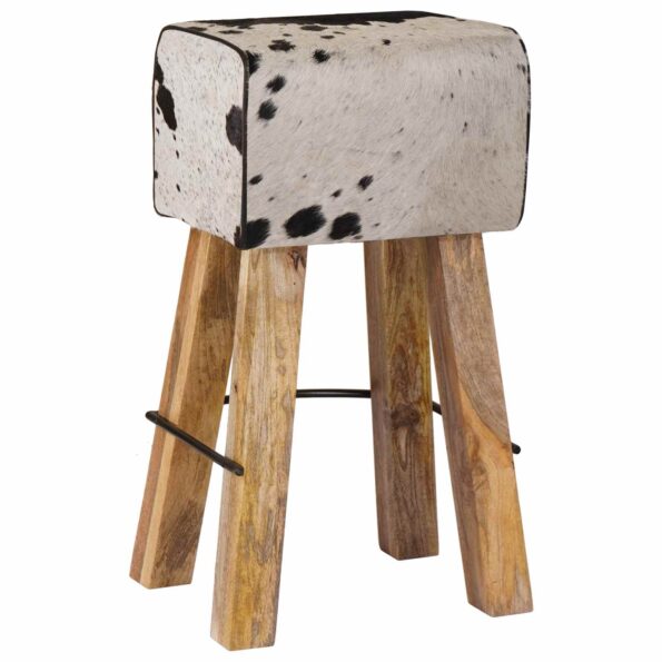 vidaXL Barová stolička 2 ks Čierna a biela 44 x 33 x 74 cm – Obrázok 8