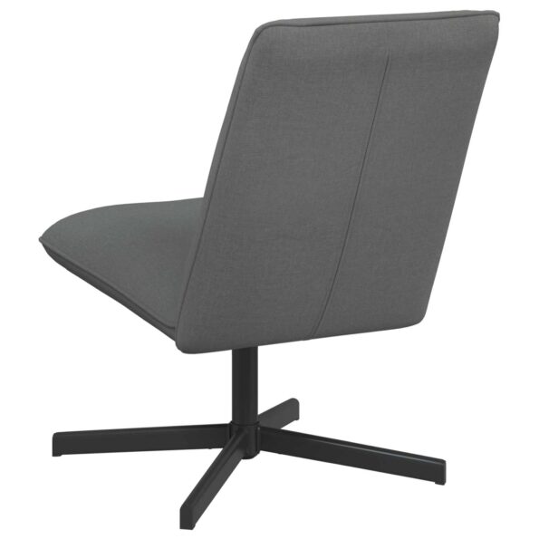 vidaXL Otočná stolička Tmavosivá Látka – Obrázok 5