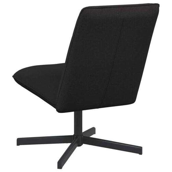vidaXL Otočná stolička Čierna Látka – Obrázok 5