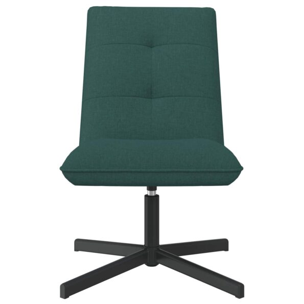 vidaXL Otočná stolička Tmavozelená Látka – Obrázok 3