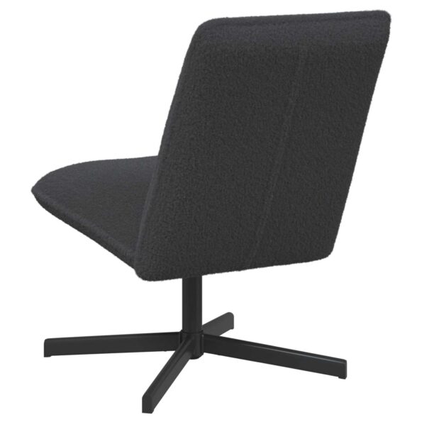 vidaXL Otočná stolička Tmavosivá Bouclé – Obrázok 5