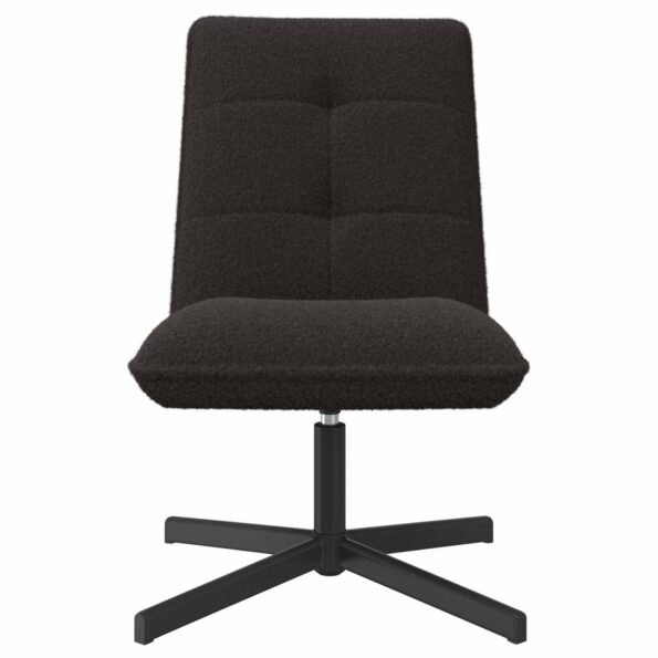 vidaXL Otočná stolička Čierna Bouclé – Obrázok 3