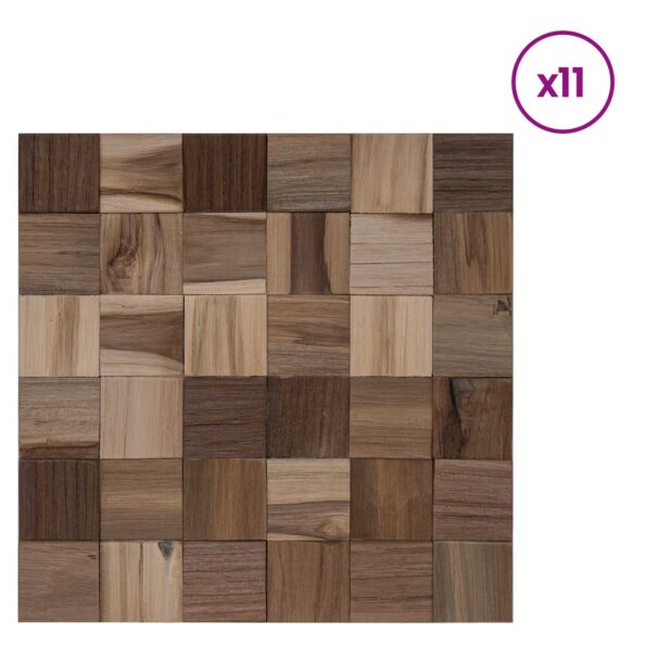 vidaXL Stenový panel 11 ks Prírodná 30 x 30 x 2 cm – Obrázok 2