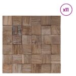 vidaXL Stenový panel 11 ks Prírodná 30 x 30 x 2 cm – Obrázok 2