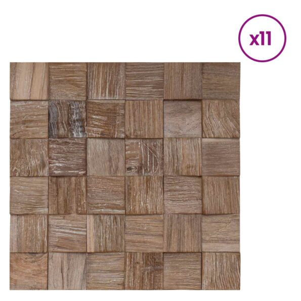 vidaXL Stenový panel 11 ks Prírodná 30 x 30 x 2 cm – Obrázok 2
