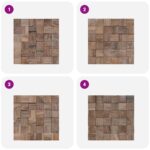 vidaXL Stenový panel 11 ks Prírodná 30 x 30 x 2 cm – Obrázok 5