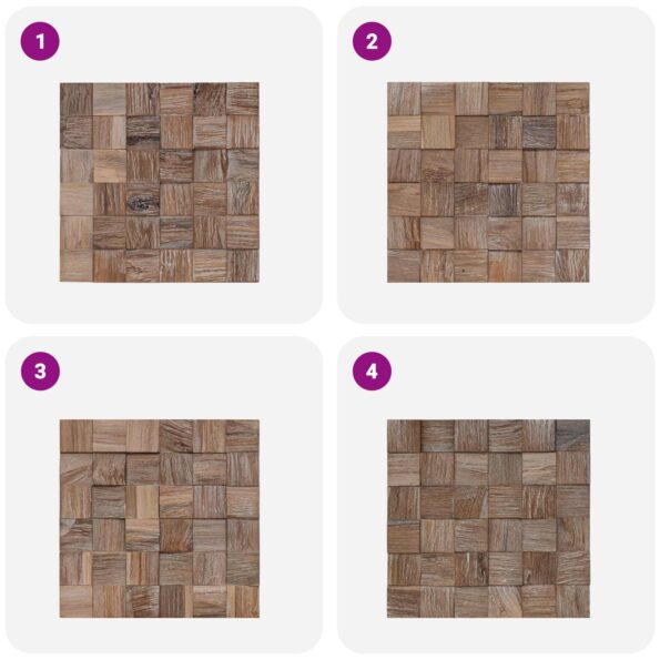 vidaXL Stenový panel 11 ks Prírodná 30 x 30 x 2 cm – Obrázok 5