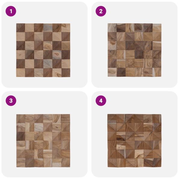 vidaXL Stenový panel 11 ks Prírodná 30 x 30 x 2 cm – Obrázok 5