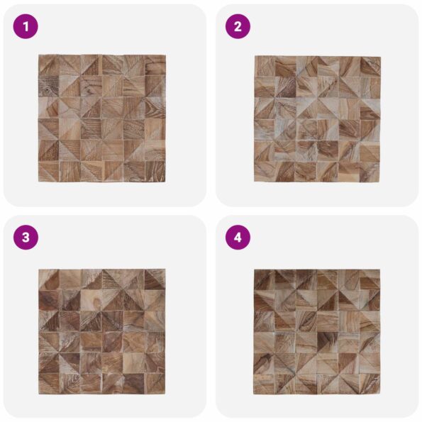 vidaXL Nástenné panely 11 ks Bielený 30 x 30 x 1,7 cm – Obrázok 5