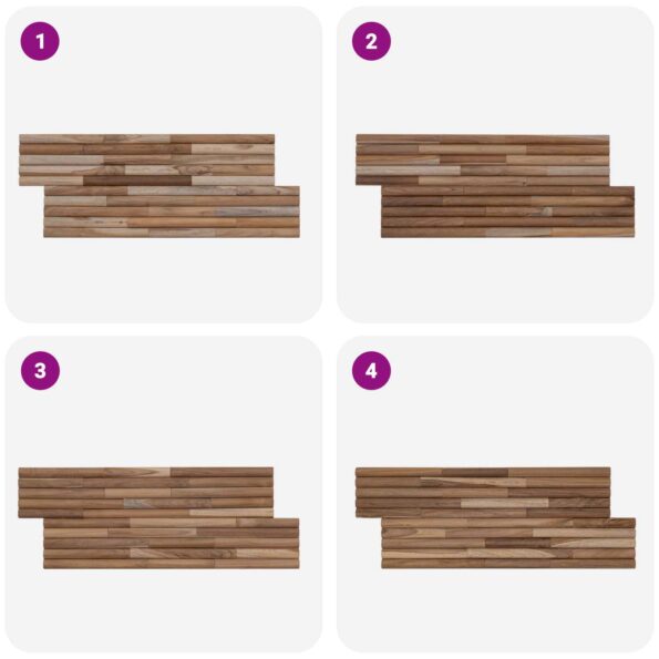 vidaXL Stenový panel 10 ks Prírodná 55 x 20 x 2 cm – Obrázok 5
