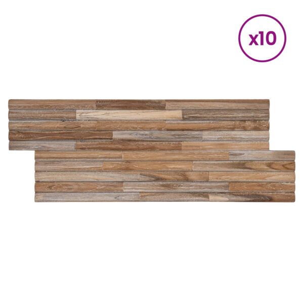 vidaXL Stenový panel 10 ks Prírodná 55 x 20 x 2 cm – Obrázok 2