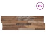 vidaXL Nástenné panely 10 ks Prírodná 56 x 18 x 2 cm – Obrázok 3
