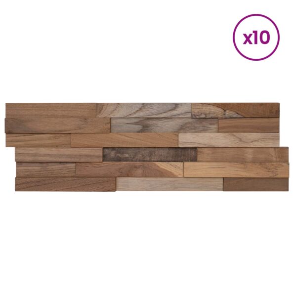 vidaXL Nástenné panely 10 ks Prírodná 56 x 18 x 2 cm – Obrázok 3