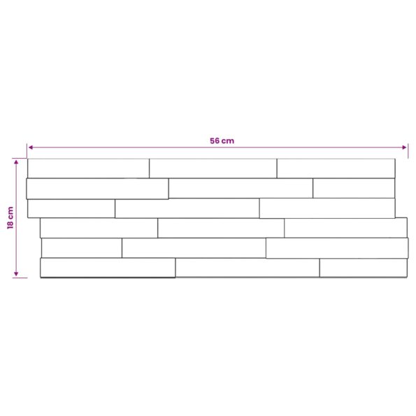 vidaXL Nástenné panely 10 ks Prírodná 56 x 18 x 2 cm – Obrázok 7