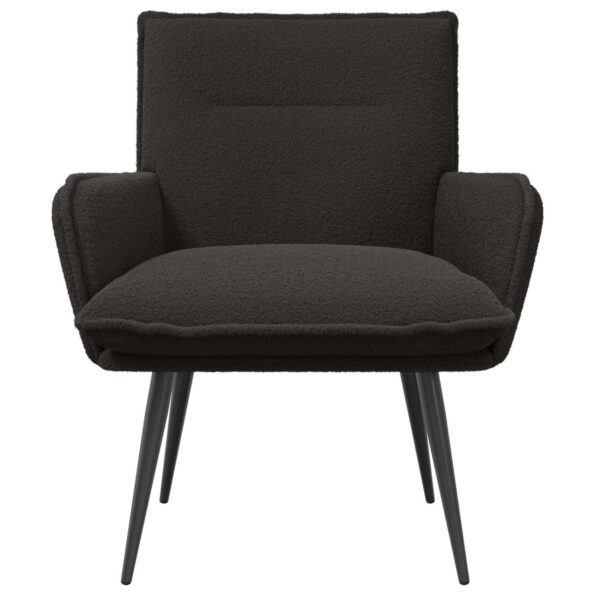 vidaXL Kreslo Čierna Bouclé – Obrázok 3