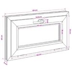 vidaXL Biele vnútorné farby okna v suteréne RISOR 65 x 40 cm – Obrázok 11