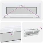 vidaXL Biele vnútorné farby okna v suteréne RISOR 120 x 40 cm – Obrázok 10