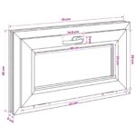 vidaXL Biele vnútorné farby okna v suteréne RISOR 70 x 45 cm – Obrázok 11