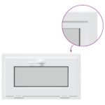 vidaXL Biele vnútorné farby okna v suteréne RISOR 70 x 45 cm – Obrázok 2