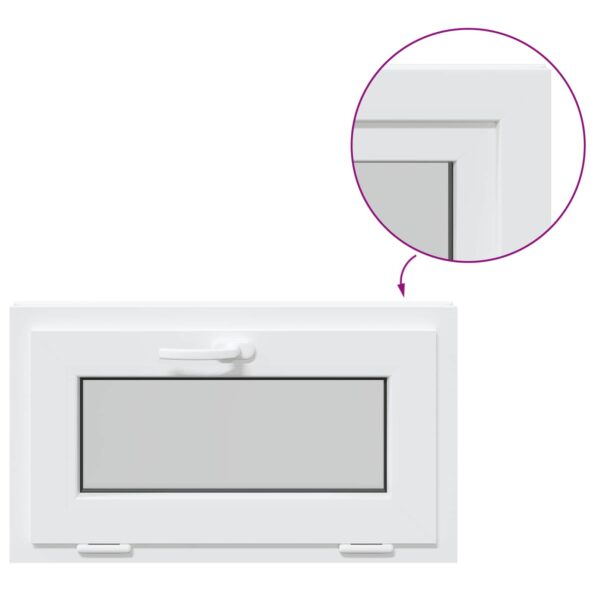 vidaXL Biele vnútorné farby okna v suteréne RISOR 70 x 45 cm – Obrázok 2