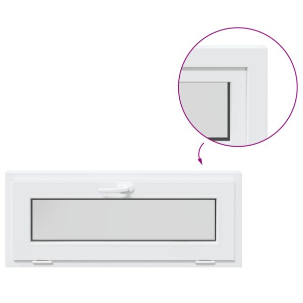vidaXL Biele vnútorné farby okna v suteréne RISOR 120 x 40 cm – Obrázok 2