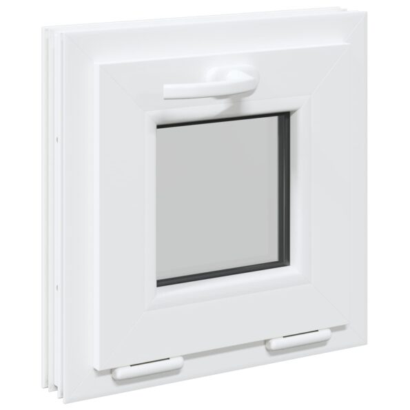 vidaXL Biele vnútorné farby okna v suteréne RISOR 45 x 45 cm – Obrázok 3