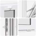 vidaXL Biele vnútorné farby okna v suteréne RISOR 45 x 45 cm – Obrázok 6