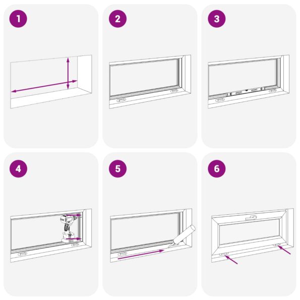 vidaXL Biele vnútorné farby okna v suteréne RISOR 70 x 45 cm – Obrázok 9