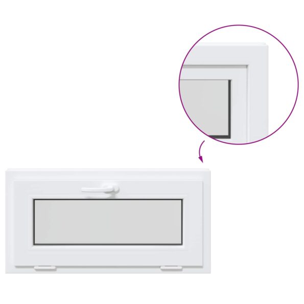 vidaXL Biele vnútorné farby okna v suteréne RISOR 75 x 45 cm – Obrázok 2