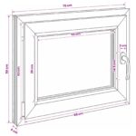 vidaXL Biele vnútorné farby okna v suteréne RISOR 75 x 50 cm – Obrázok 11