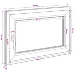 vidaXL Biele vnútorné farby okna v suteréne RISOR 85 x 50 cm – Obrázok 11