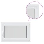 vidaXL Biele vnútorné farby okna v suteréne RISOR 85 x 50 cm – Obrázok 2