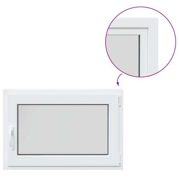 vidaXL Biele vnútorné farby okna v suteréne RISOR 85 x 50 cm – Obrázok 2