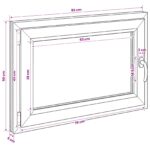 vidaXL Biele vnútorné farby okna v suteréne RISOR 50 x 55 cm – Obrázok 11