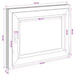 vidaXL Biele vnútorné farby okna v suteréne RISOR 70 x 55 cm – Obrázok 11