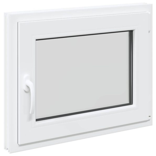 vidaXL Biele vnútorné farby okna v suteréne RISOR 70 x 55 cm – Obrázok 3