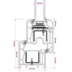 vidaXL Biele vnútorné farby okna v suteréne RISOR 50 x 55 cm – Obrázok 12