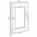 vidaXL Biele vnútorné farby okna v suteréne RISOR 60 x 70 cm – Obrázok 11