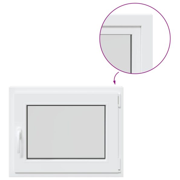 vidaXL Biele vnútorné farby okna v suteréne RISOR 75 x 50 cm – Obrázok 2