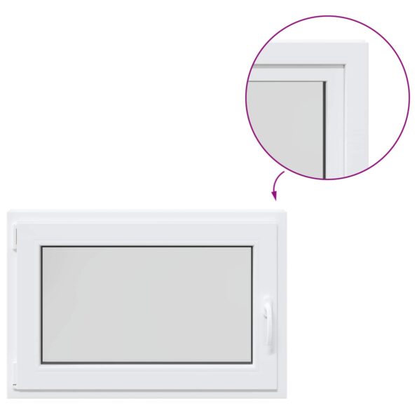 vidaXL Biele vnútorné farby okna v suteréne RISOR 50 x 55 cm – Obrázok 2