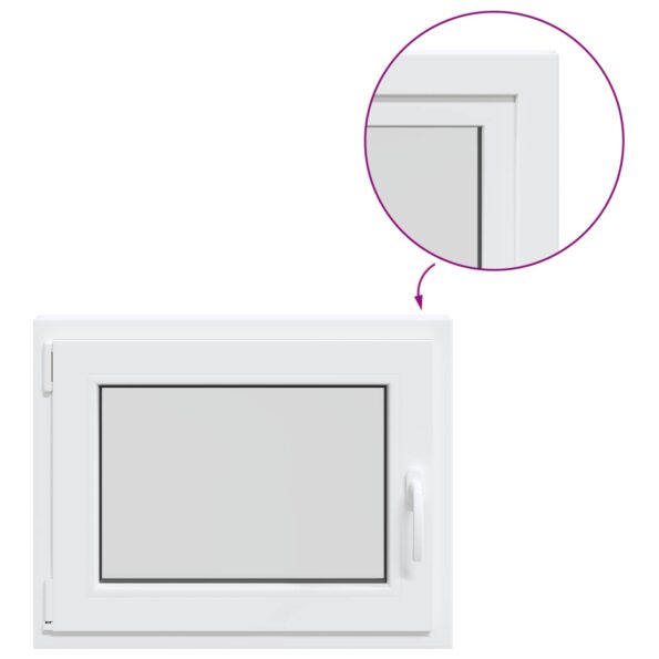 vidaXL Biele vnútorné farby okna v suteréne RISOR 50 x 55 cm – Obrázok 2