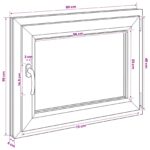vidaXL Biele vnútorné farby okna v suteréne RISOR 80 x 55 cm – Obrázok 11