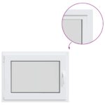 vidaXL Biele vnútorné farby okna v suteréne RISOR 80 x 55 cm – Obrázok 2