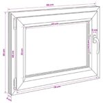 vidaXL Biele vnútorné farby okna v suteréne RISOR 50 x 55 cm – Obrázok 11