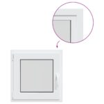 vidaXL Biele vnútorné farby okna v suteréne RISOR 70 x 70 cm – Obrázok 2