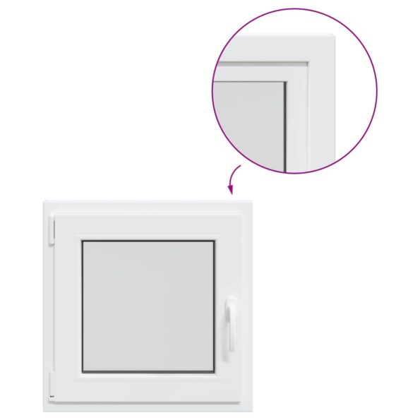 vidaXL Biele vnútorné farby okna v suteréne RISOR 70 x 70 cm – Obrázok 2