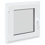 vidaXL Biele vnútorné farby okna v suteréne RISOR 70 x 70 cm – Obrázok 3
