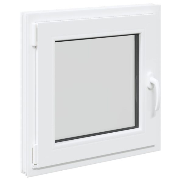 vidaXL Biele vnútorné farby okna v suteréne RISOR 70 x 70 cm – Obrázok 3