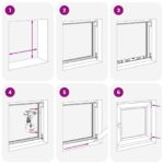 vidaXL Biele vnútorné farby okna v suteréne RISOR 70 x 70 cm – Obrázok 9